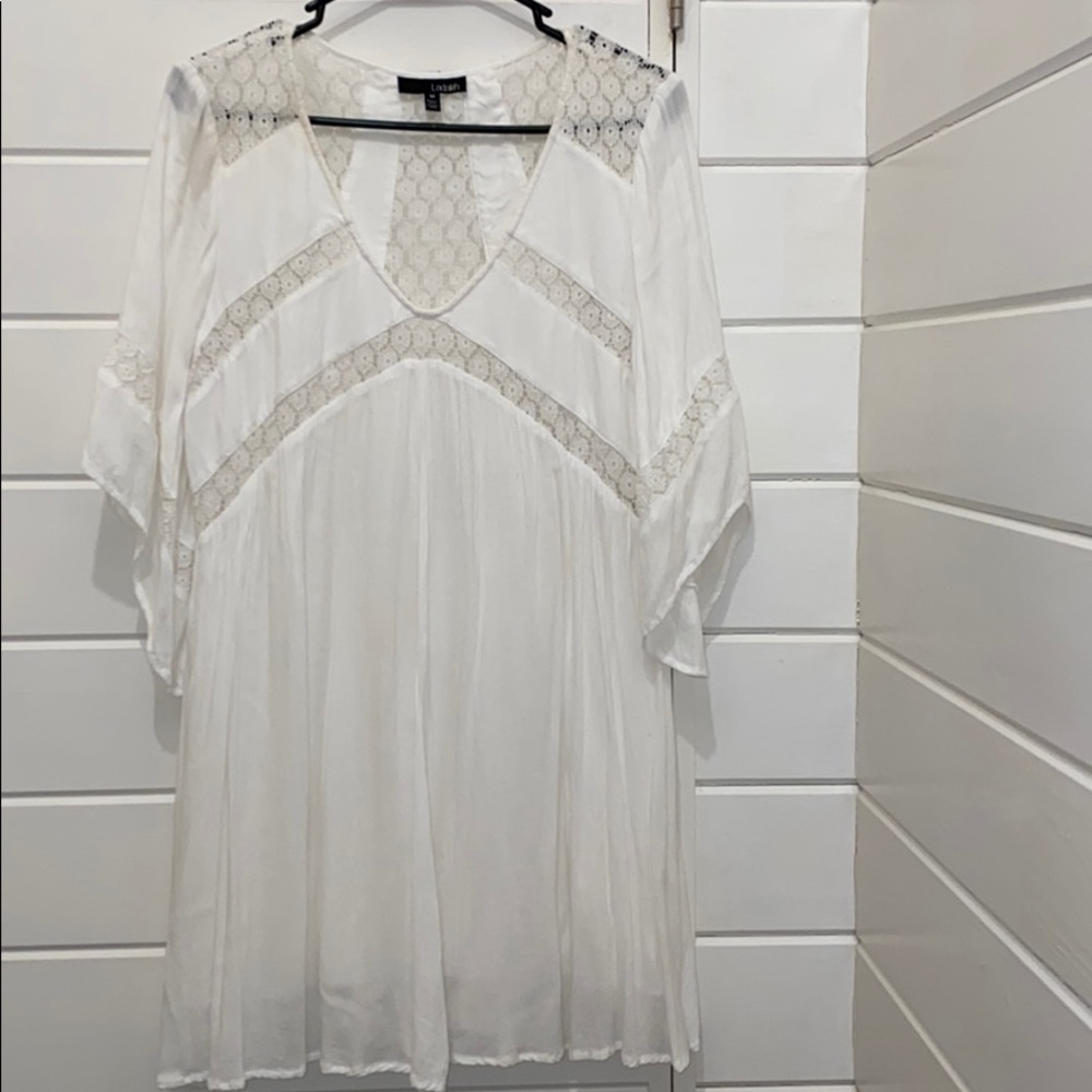 Ladakh white bohemian dress
